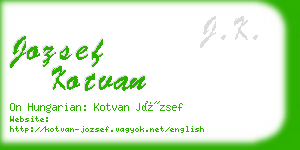 jozsef kotvan business card